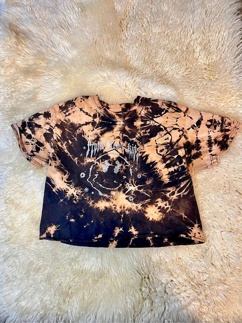 Tie-dye Protect Trans Kids graphic t-shirt Cropped